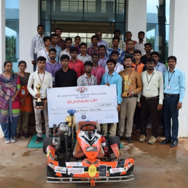 Mechanical Engineering students team(of 23 students) secured overall second place  Rs. 50,000 in the contest  “Students Kart Design Challenge” SKDC  Gokart (Racing car)  held at Hasten Go Karting Track, Kuramguda, Hyderabad and first prize Rs. 15,000 in “Endurance and Fuel Economy”.