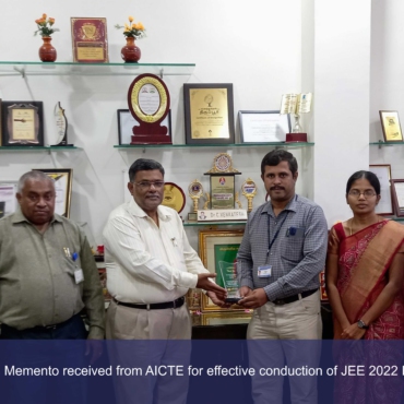Appreciation received from AICTE for effective conduction of JEE 2022 Examination.
